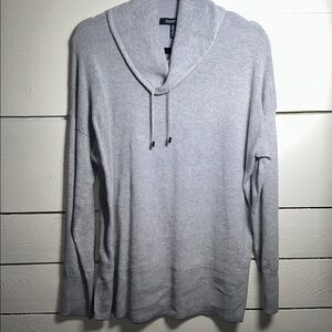 Ellen Tracy Gray Cowl Neck Sweatshirt